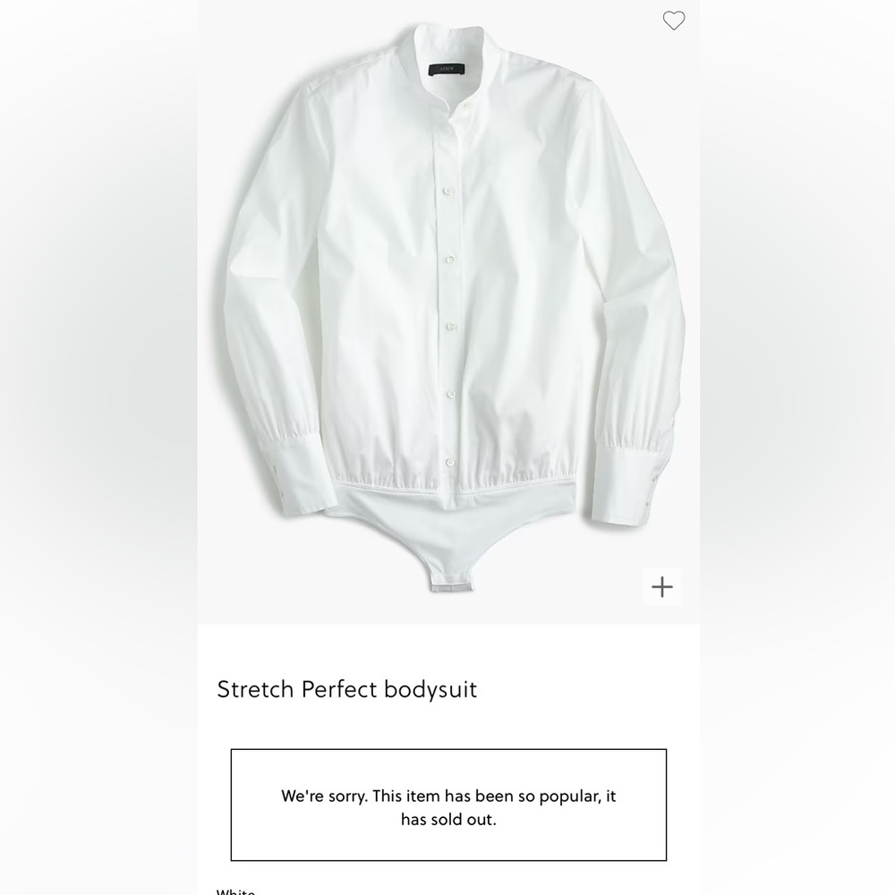 Sold out JCrew Bodysuit, white